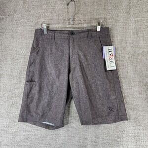 Da Hui Hybrid Board Shorts Mens 30 Heather Gray Surf Trunks Beach Swim NWT